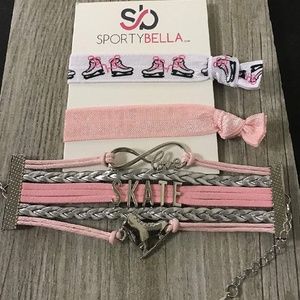Skating Jewelry Skate Bracelet and Hair Ties
